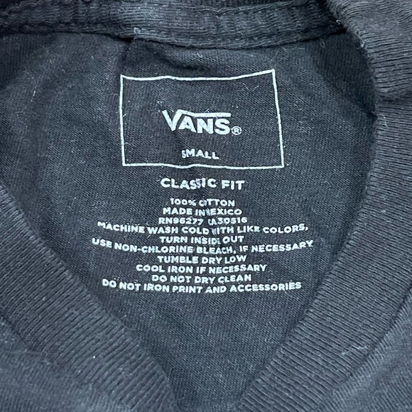 Vans Black Short Sleeve Tee with Iconic Logo size S - Picture 3 of 3